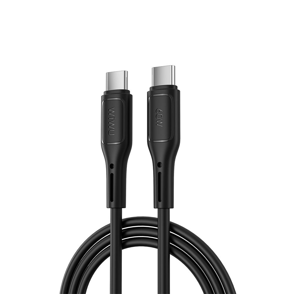 WiWU - Starlink Series Data Cable Wi-C043E USB C na USB C 60W - čierna 1 meter