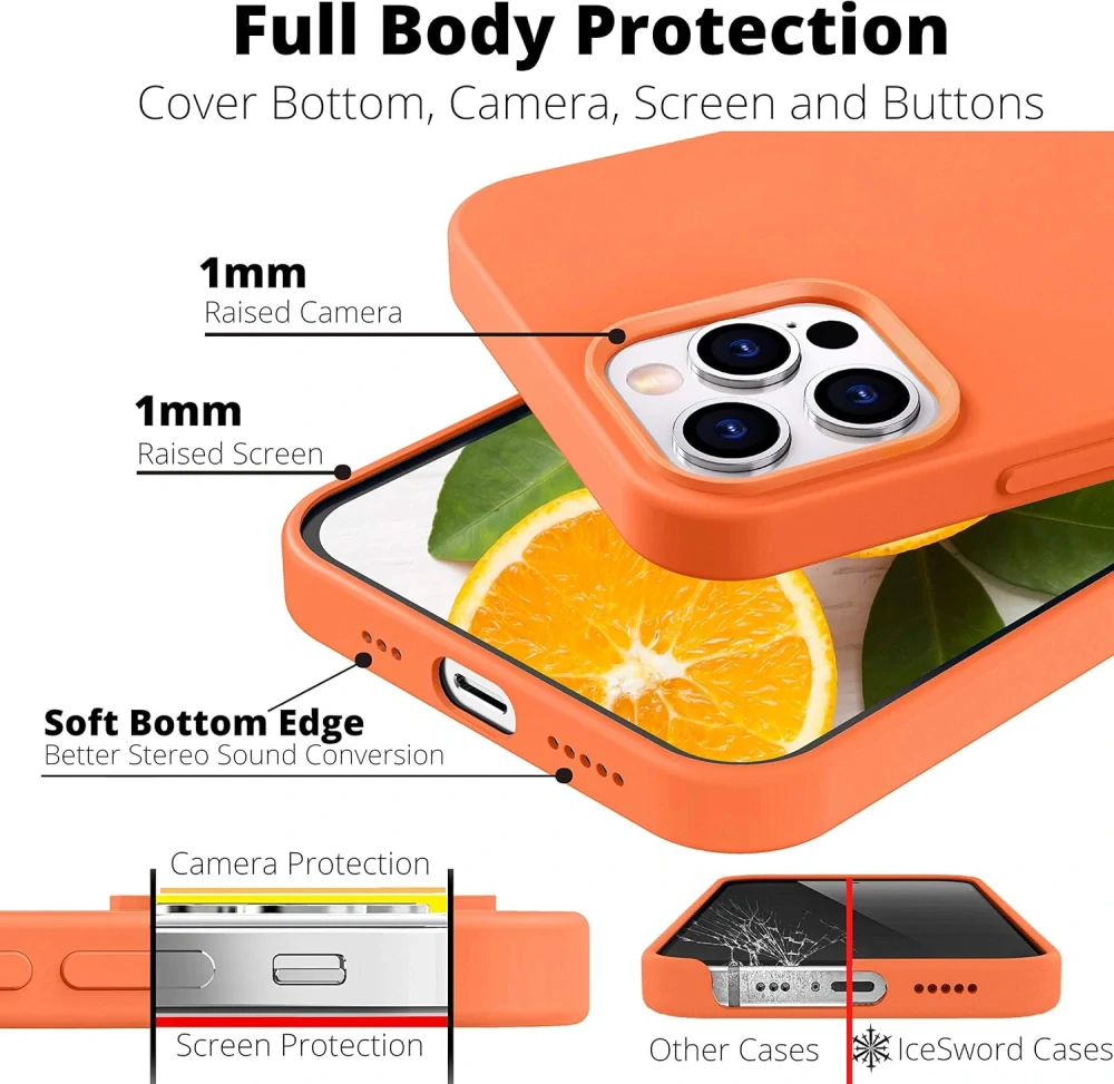 iPhone 12 Pro Max kryt Soft oranžový