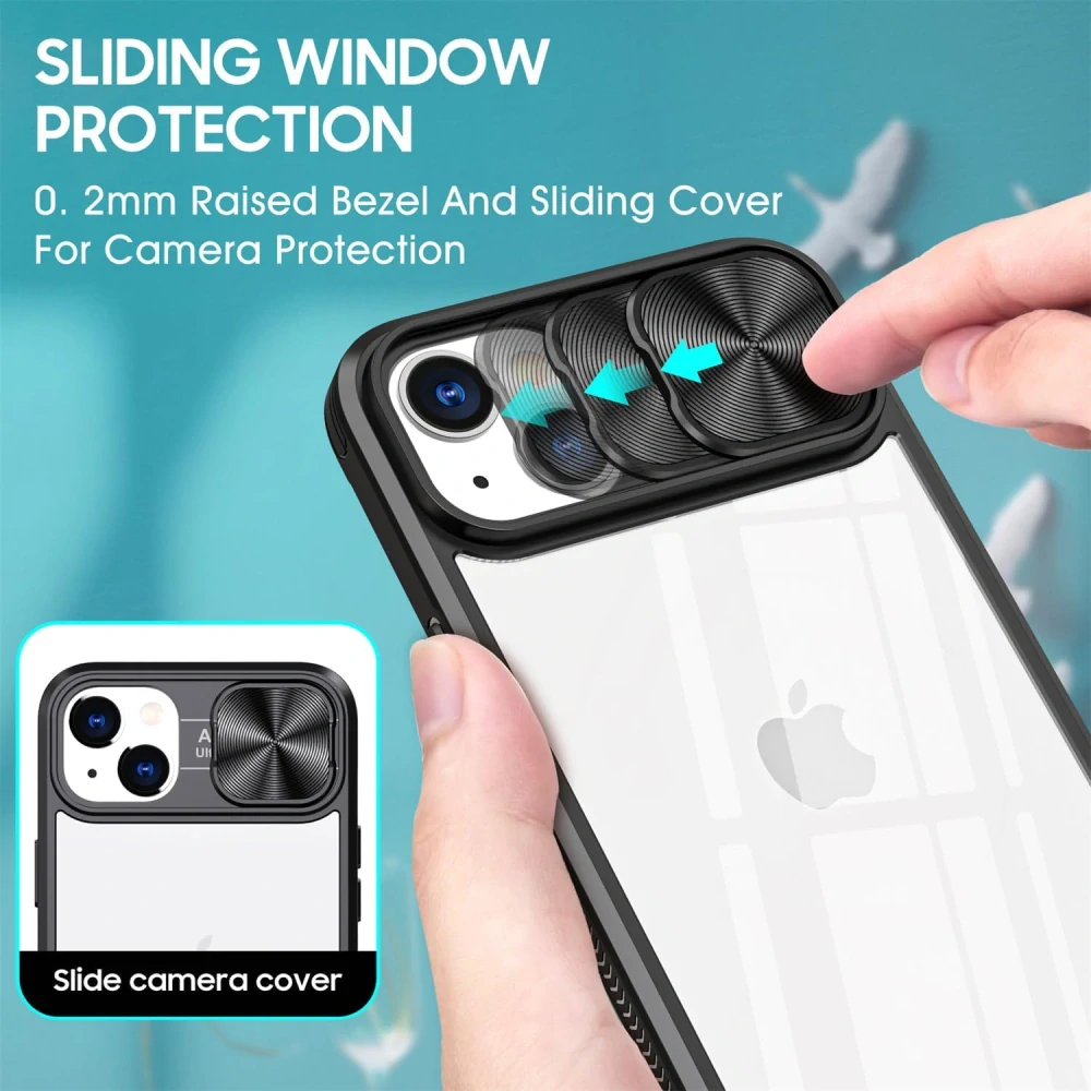 iPhone 15 Plus zadný kryt Slide čierny