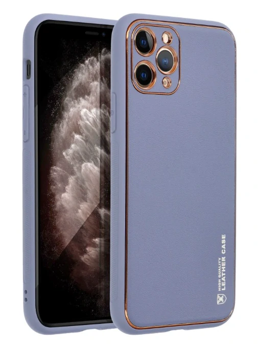 iPhone 11 Pro kožený kryt modrý