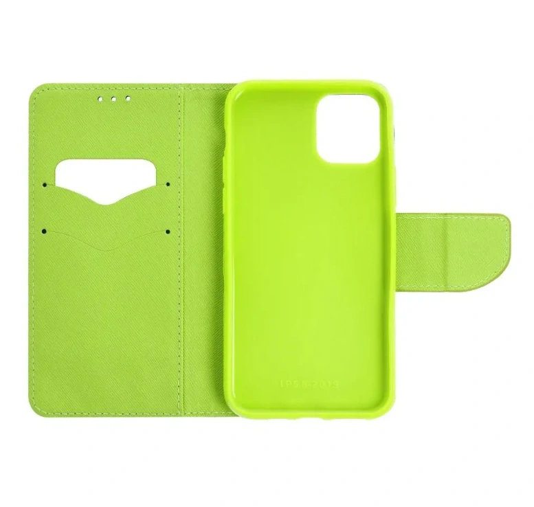 iPhone 12 Mini Fancy knižkový obal modro-limetkový