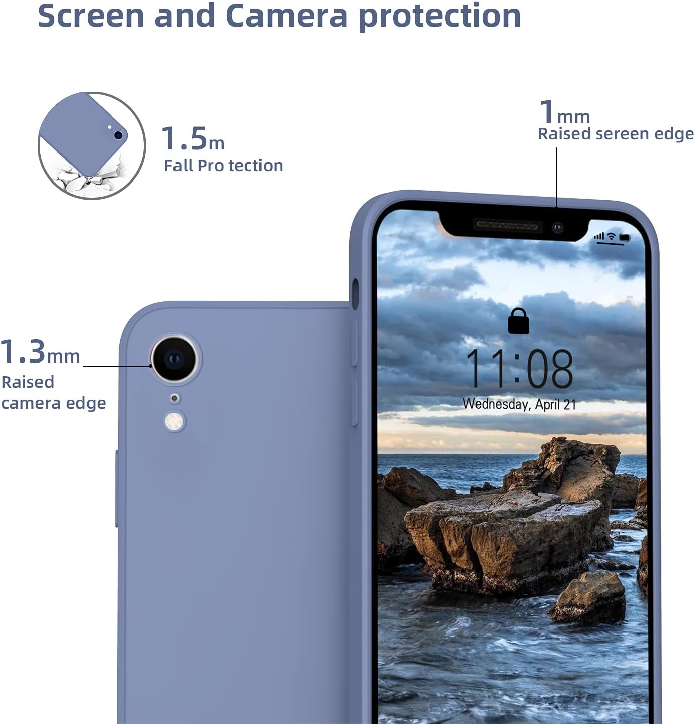 iPhone XR 6,1" matný kryt modrý