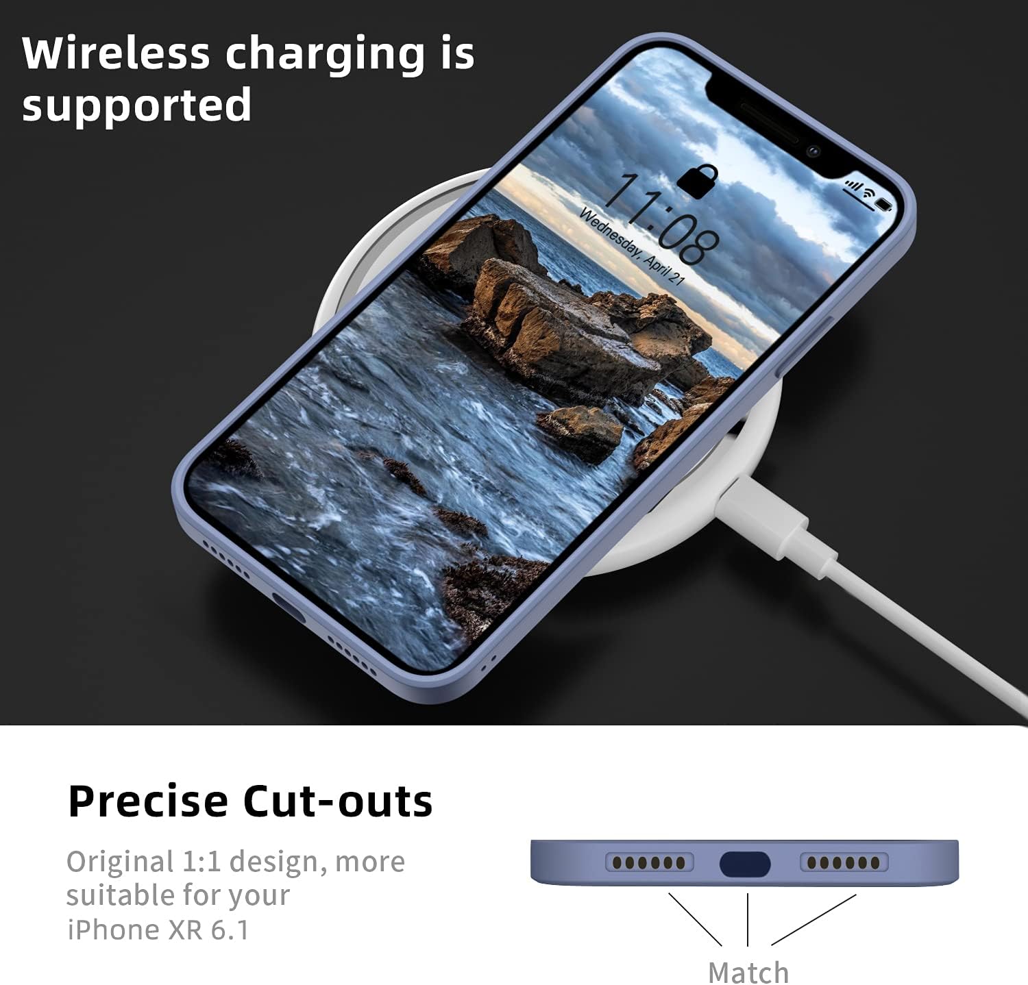 iPhone XR 6,1" matný kryt modrý