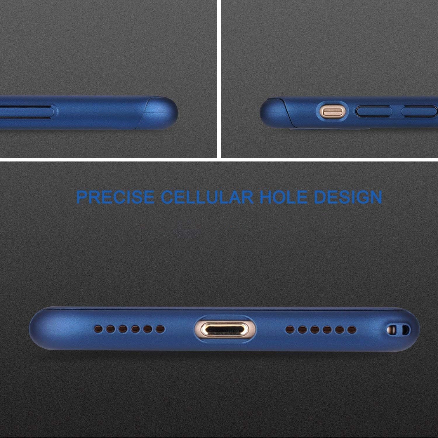 iPhone XR celotelové púzdro 360° plastové modré