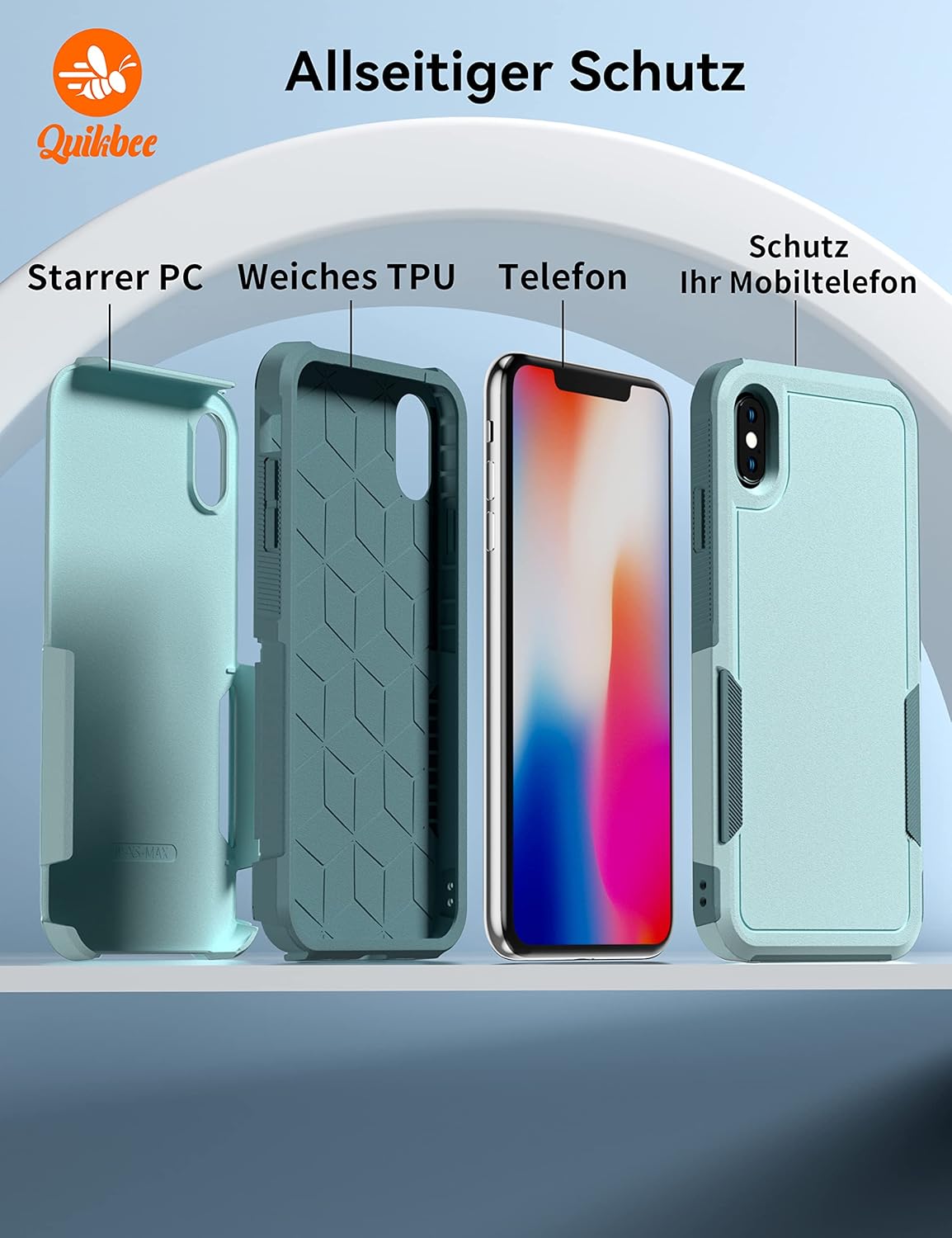 iPhone XS Max zadné púzdro Armor svetlo modré