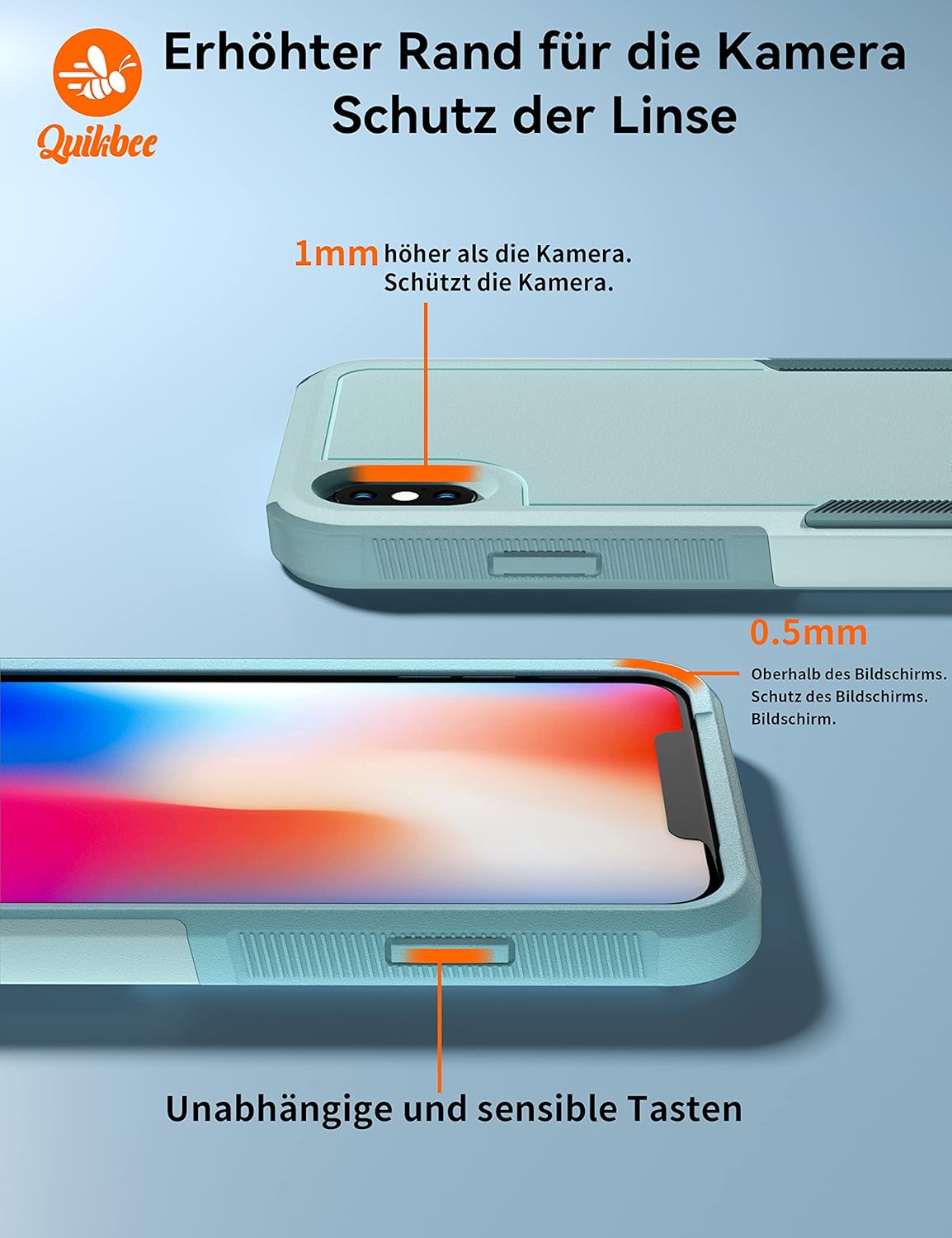 iPhone XS Max zadné púzdro Armor svetlo modré