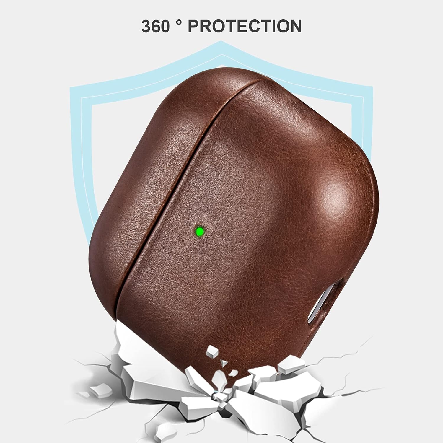 Kožené púzdro pre AirPods Pro hnedé