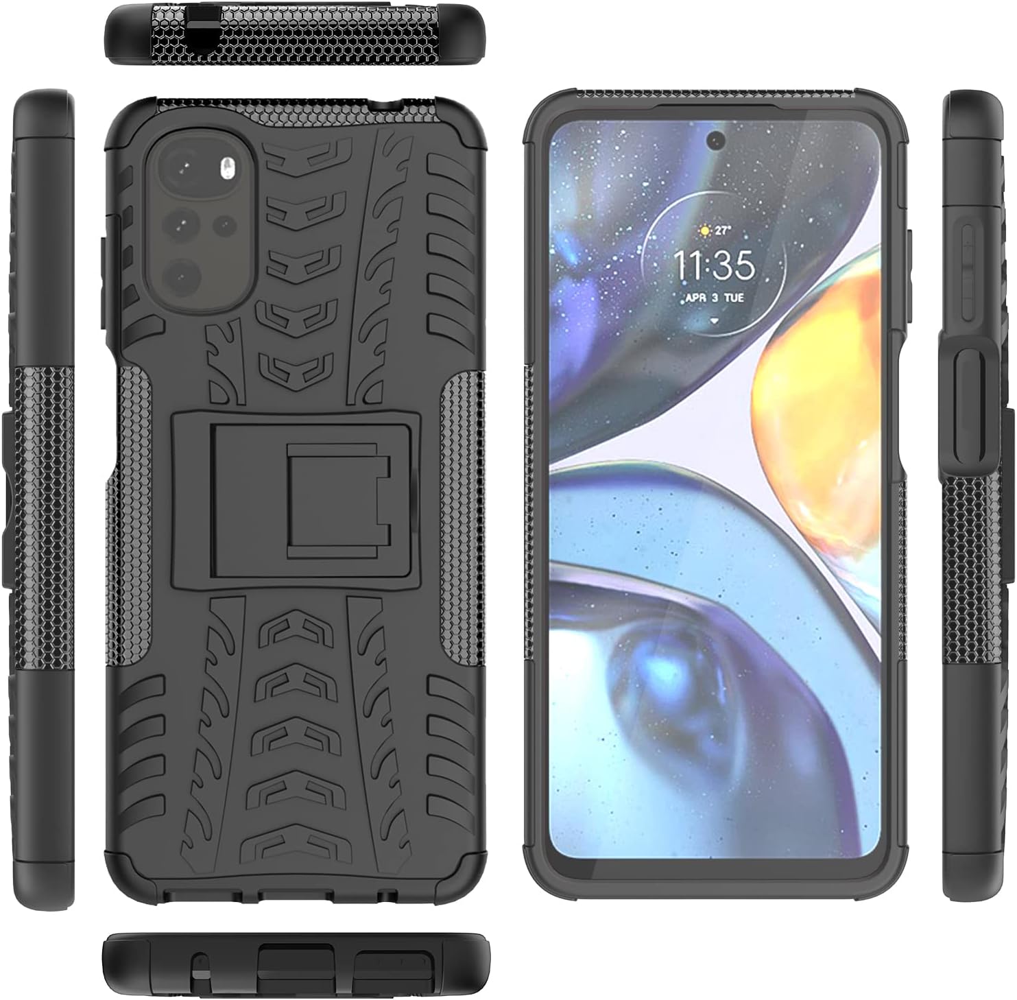 Motorola G22 / E32 / E32S zadné púzdro Heavy Duty čierne