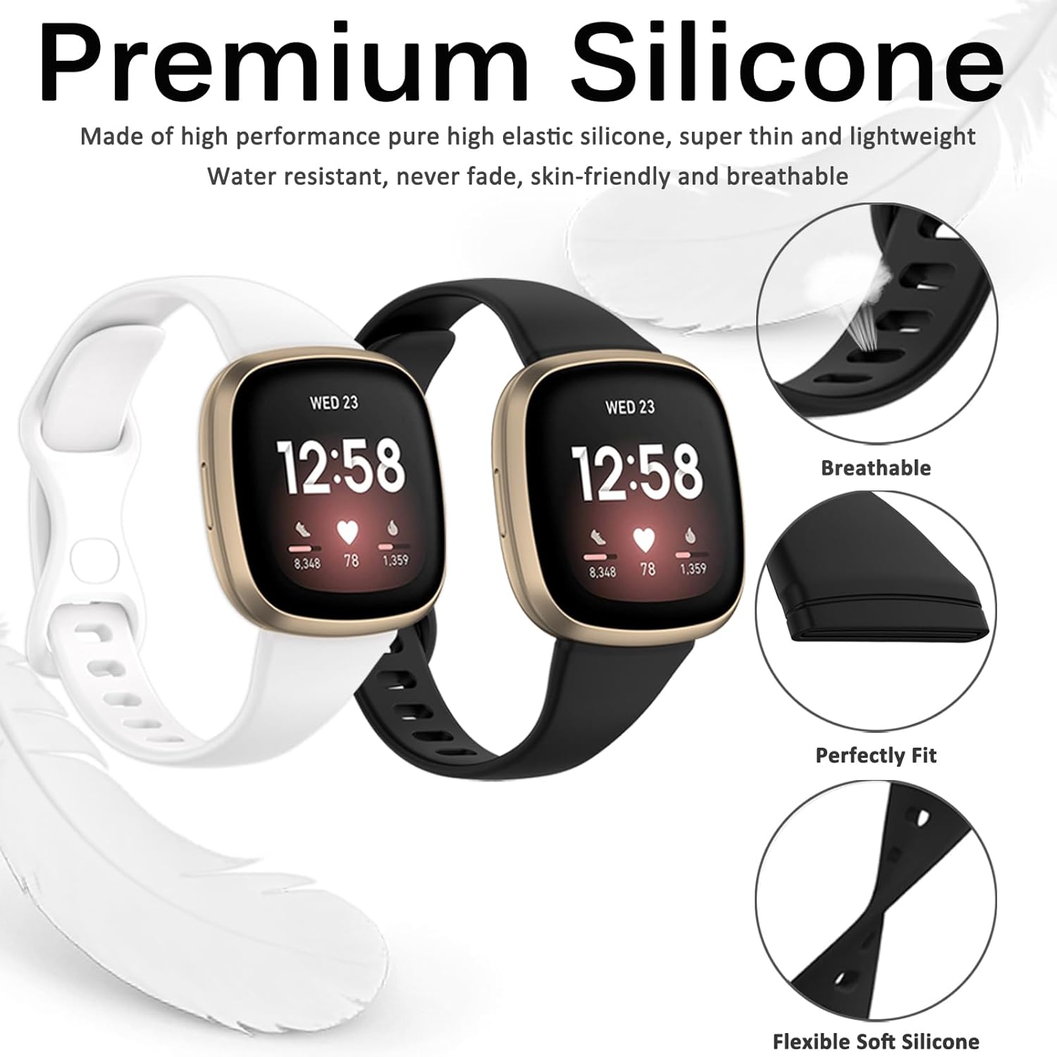 Multi balenie FitBit Versa 4 náhradné remienky 12ks