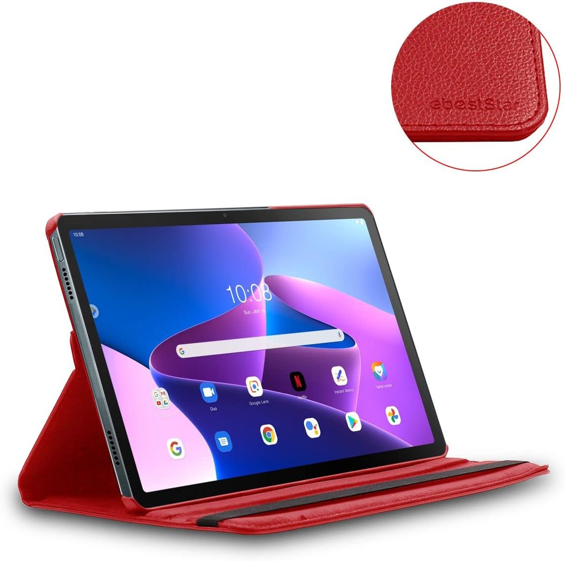 Otočné púzdro pre Lenovo M10 Plus 10,6" 3.gen. červené