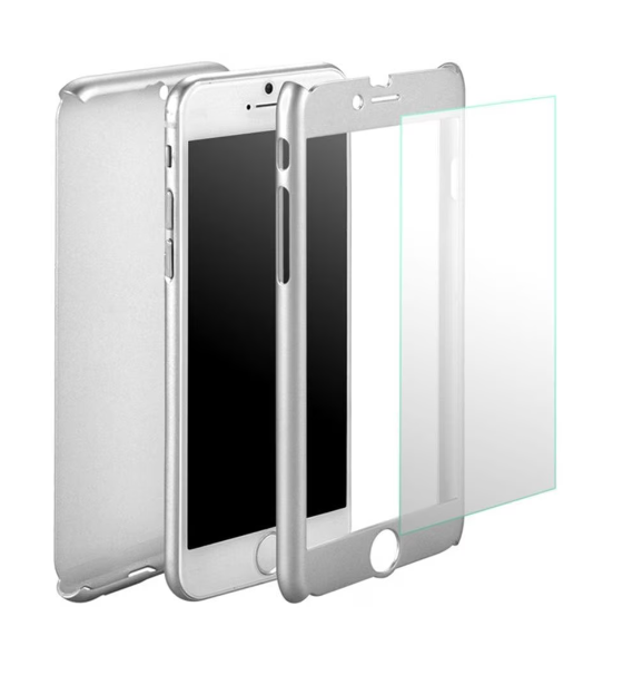 Celotelový 360° kryt a sklo iPhone 5 / 5S / SE čierny