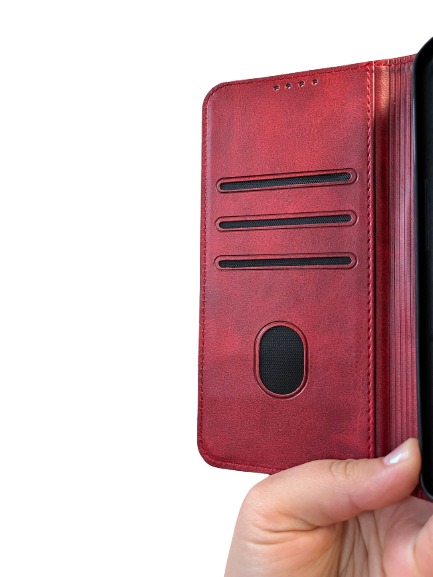 Realme 9i kožené púzdro červené