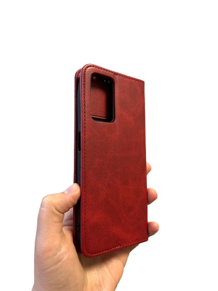 Realme 9i kožené púzdro červené