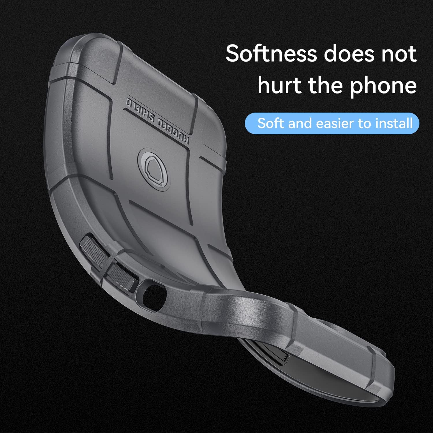 Realme C35 protišmykové zadné púzdro sivé