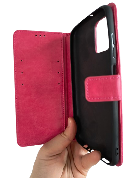 Samsung Galaxy A03S kožené púzdro magenta