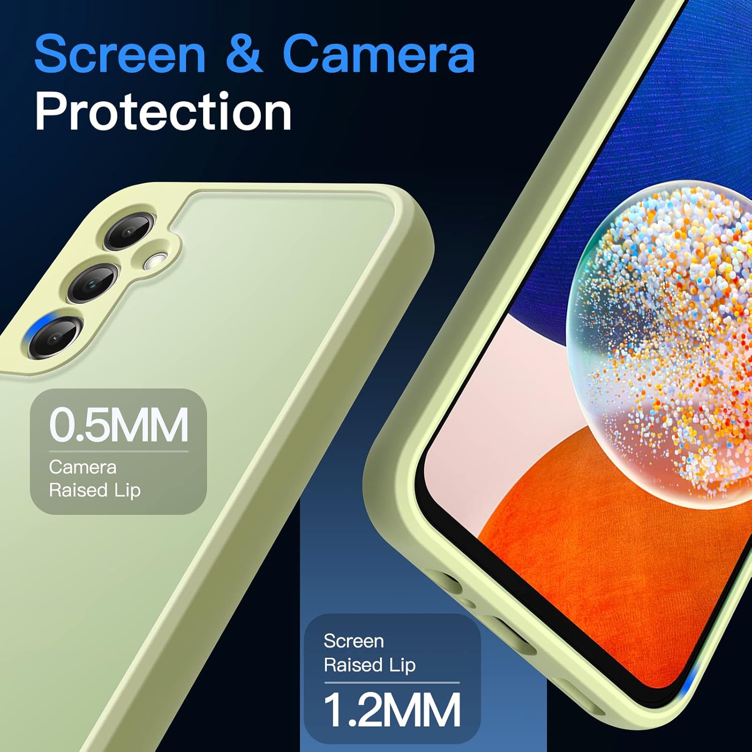 Samsung Galaxy A14 zadné púzdro polopriehľadné svetlo zelené