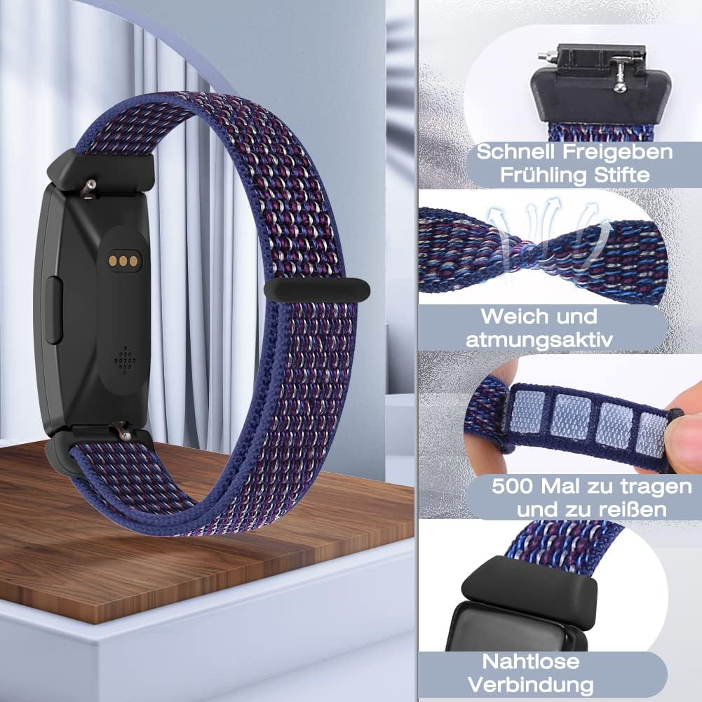 Fitbit Inspire 3 / 2 / Fitbit Ace 3 / Ace 2 nylonový remienok modrý