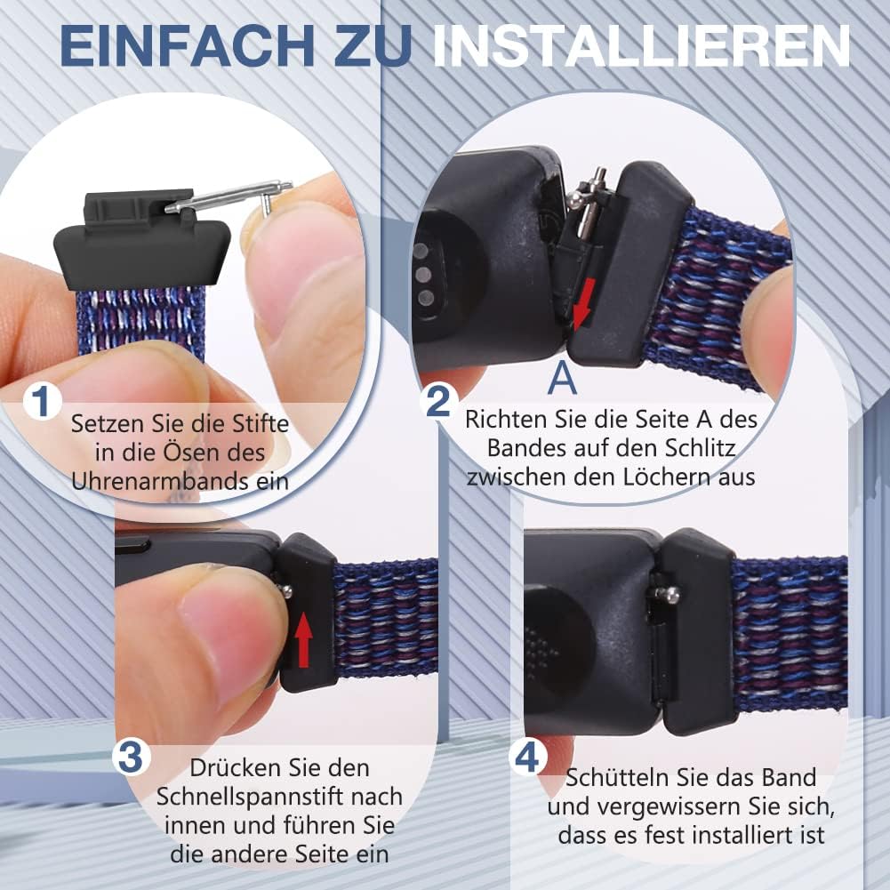 Fitbit Inspire 3 / 2 / Fitbit Ace 3 / Ace 2 nylonový remienok modrý