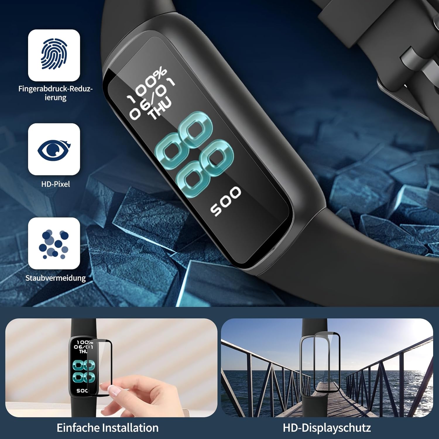 Fitbit Luxe pancierové ochranné sklo 2ks