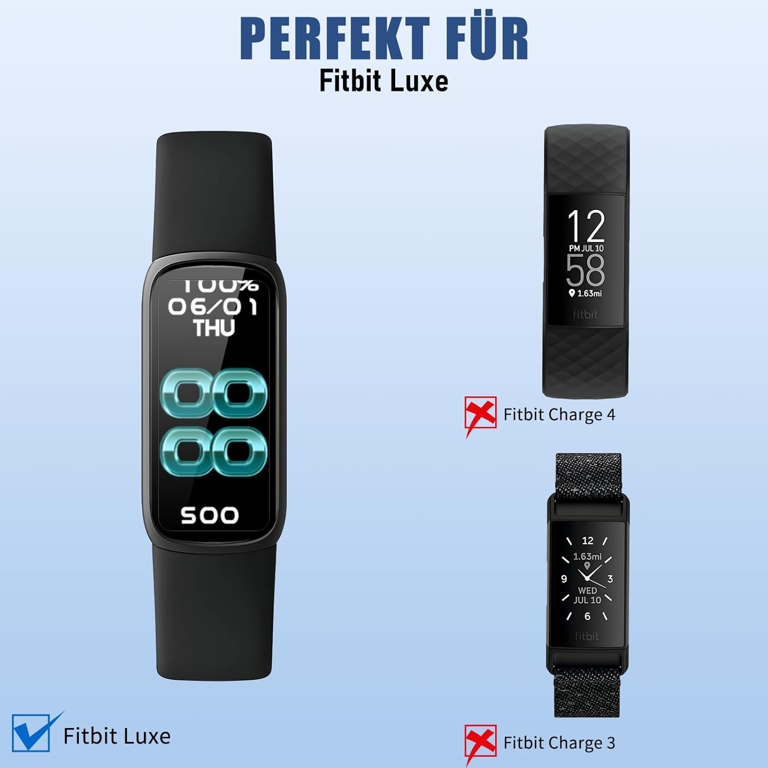 Fitbit Luxe pancierové ochranné sklo 2ks