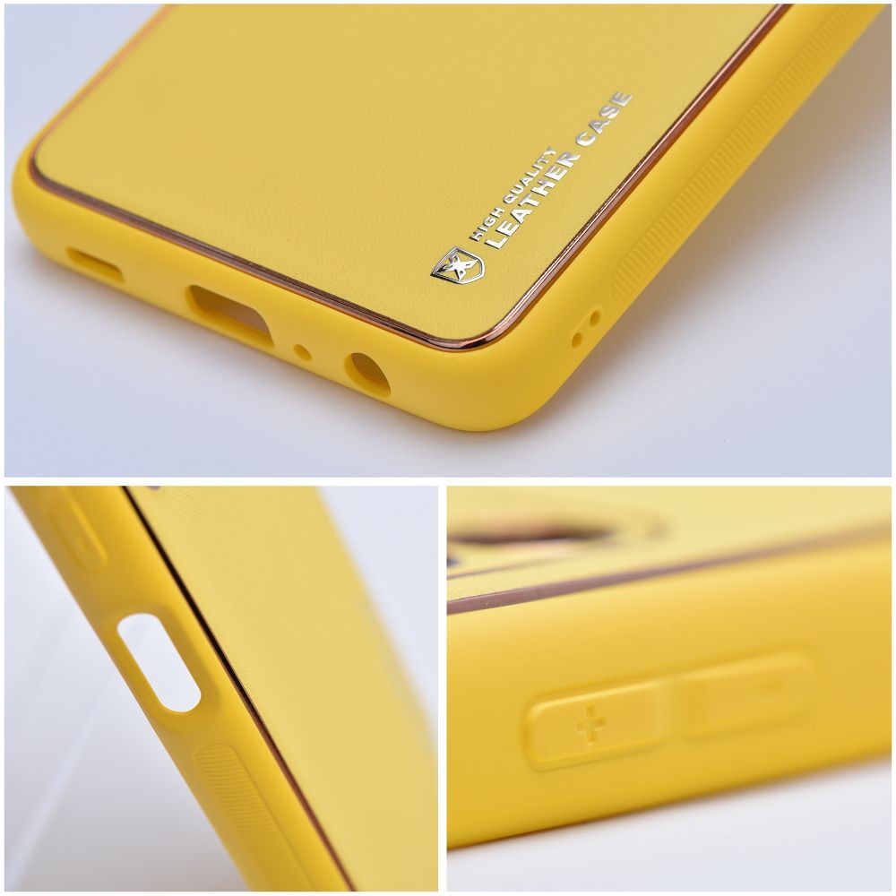 Samsung Galaxy A15 zadné púzdro LEATHER žlté