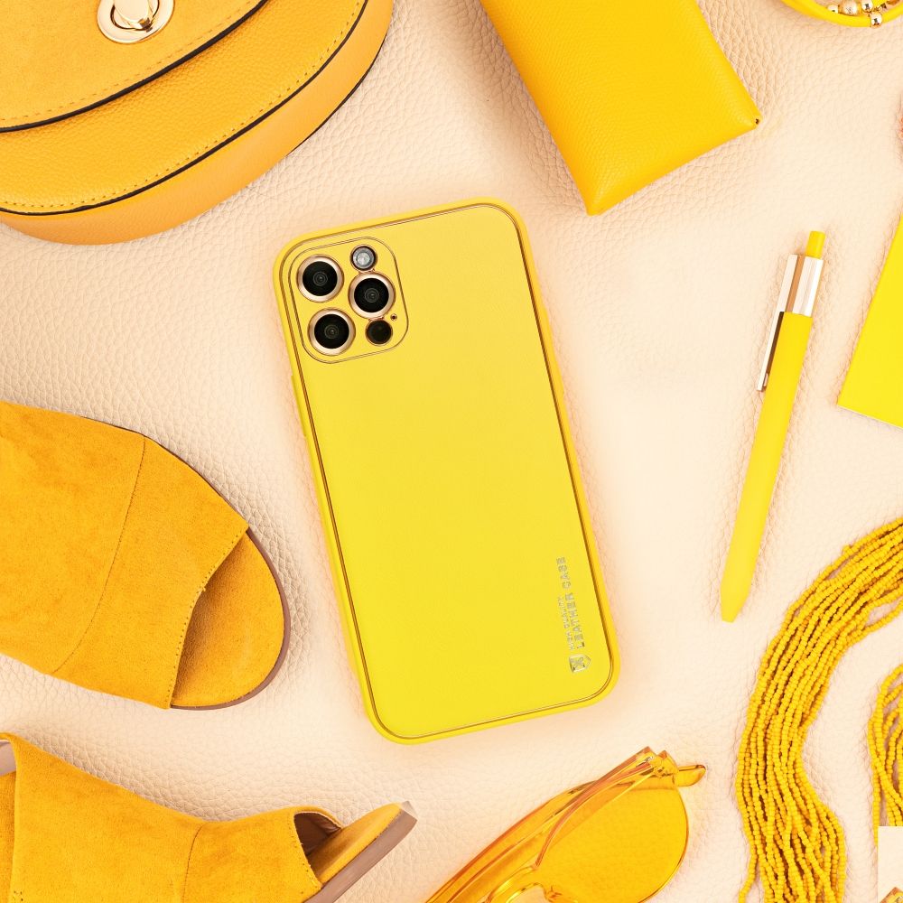 Samsung Galaxy A15 zadné púzdro LEATHER žlté