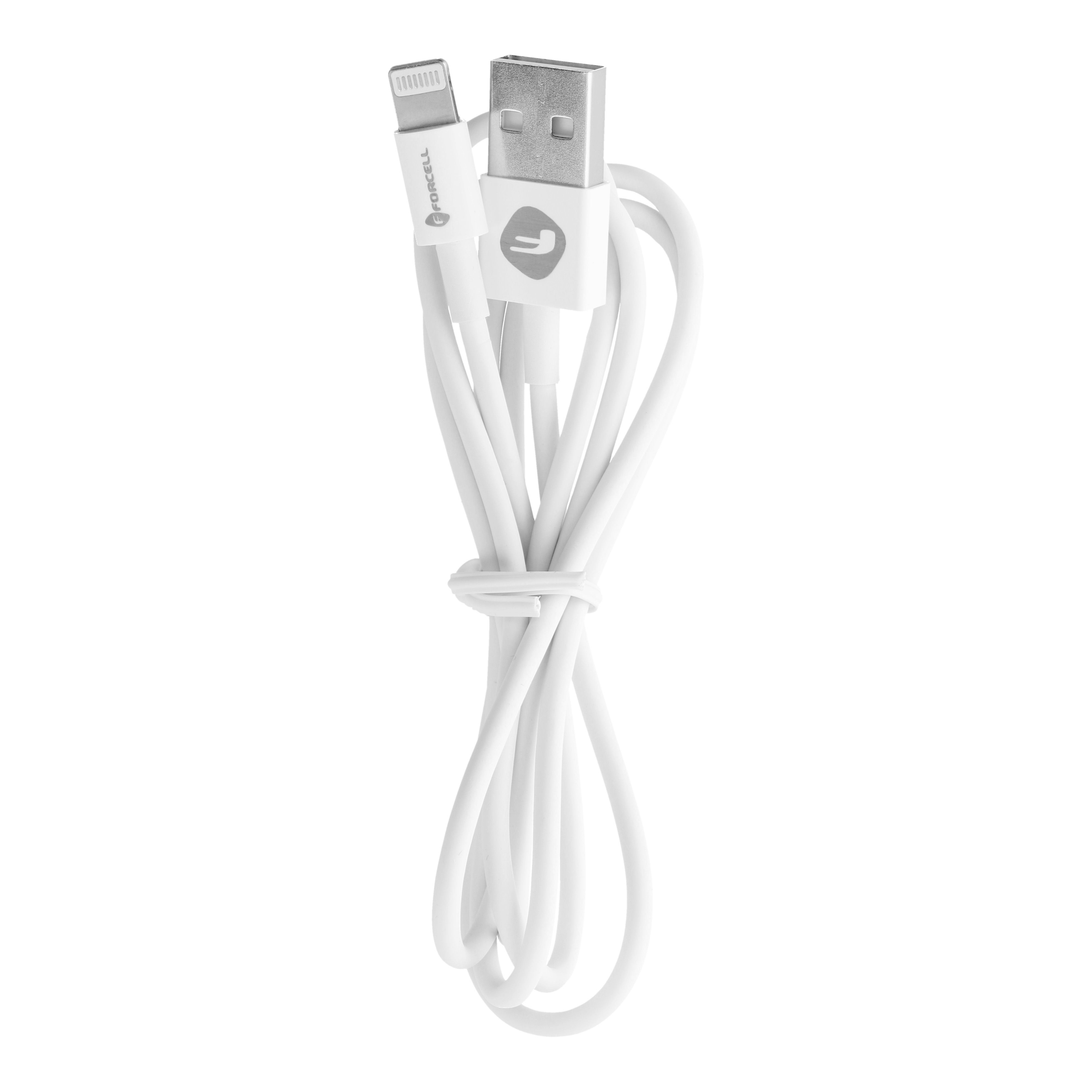 FORCELL C316 kábel USB A na Lightning 1A TUBE 1 meter biely