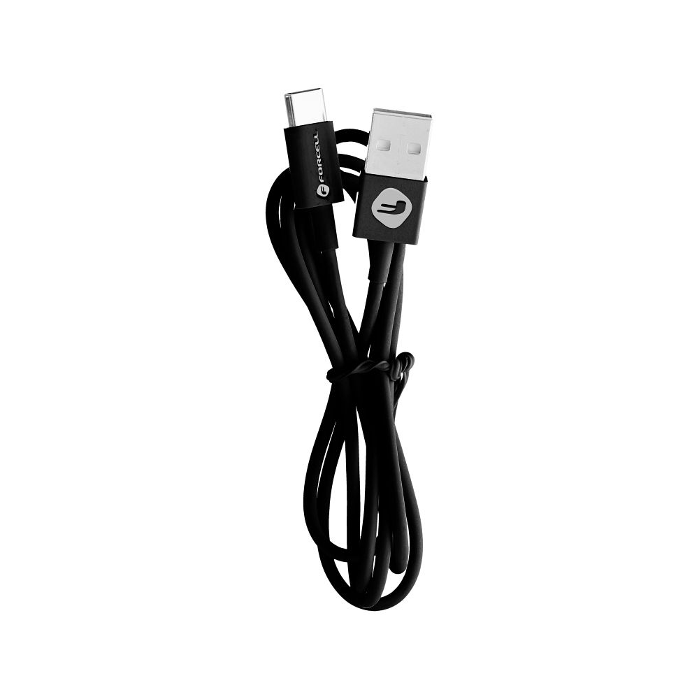 FORCELL C319 kábel USB A na Type C 2,1A TUBE 1 meter čierny