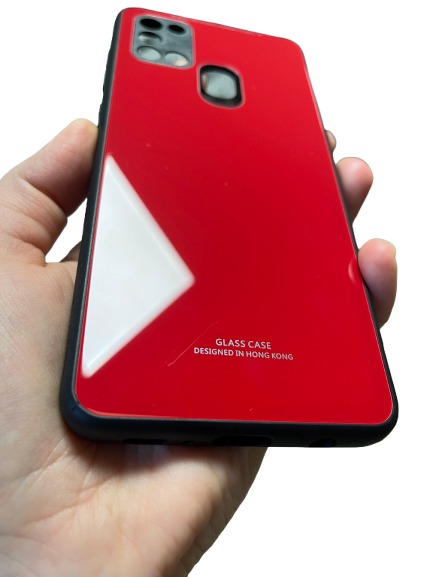 Samsung Galaxy A21s zadný kryt Glass červený kvalita B
