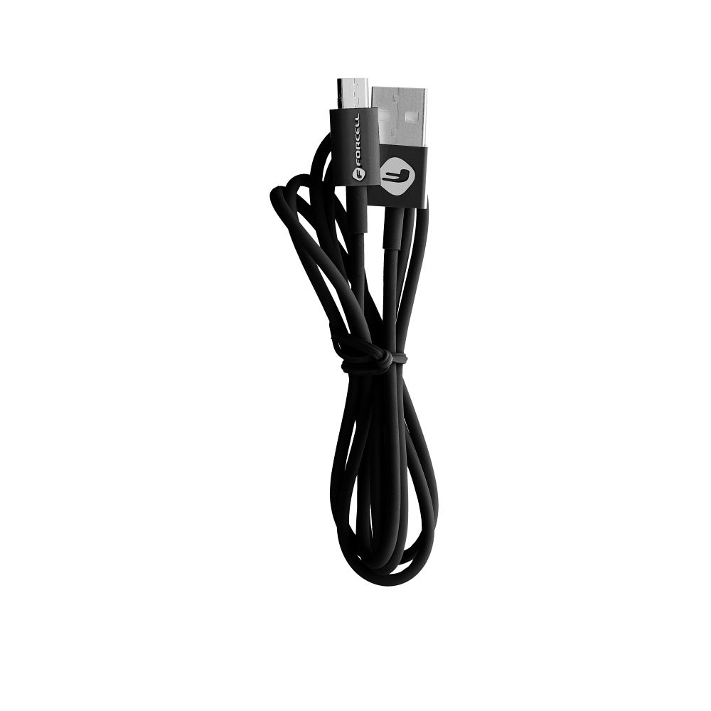 FORCELL C321 kábel USB A na Micro USB 2,4A TUBE 1 meter čierny