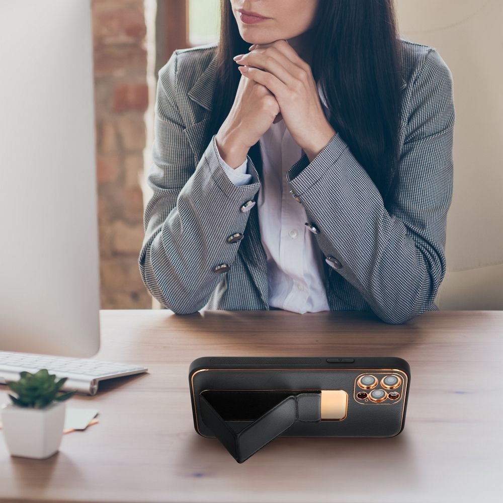 Samsung Galaxy A23 púzdro Leather Kickstand čierne