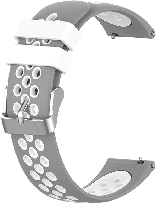 Garmin Vivoactive 4S/ Vivomove 3S/ Venu 3S/ Venu 2S, Forerunner 255S silikónový remienok bielo-sivý