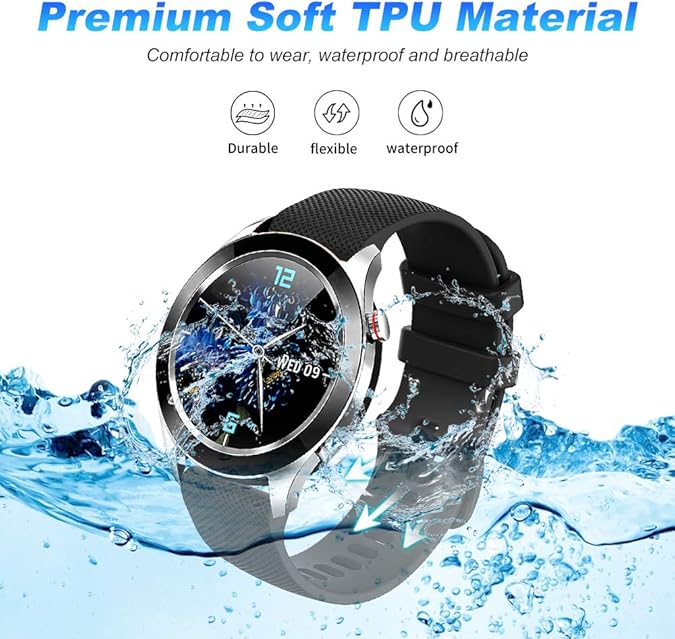 Garmin Vivoactive 4S/ Vivomove 3S/ Venu 3S/ Venu 2S, Forerunner 255S silikónový remienok modrý