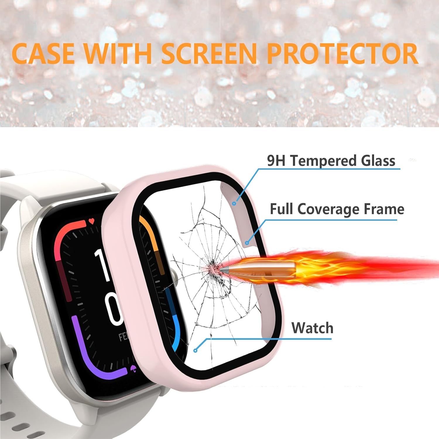 Amazfit GTS 4 Mini púzdro so sklom 5ks v balení