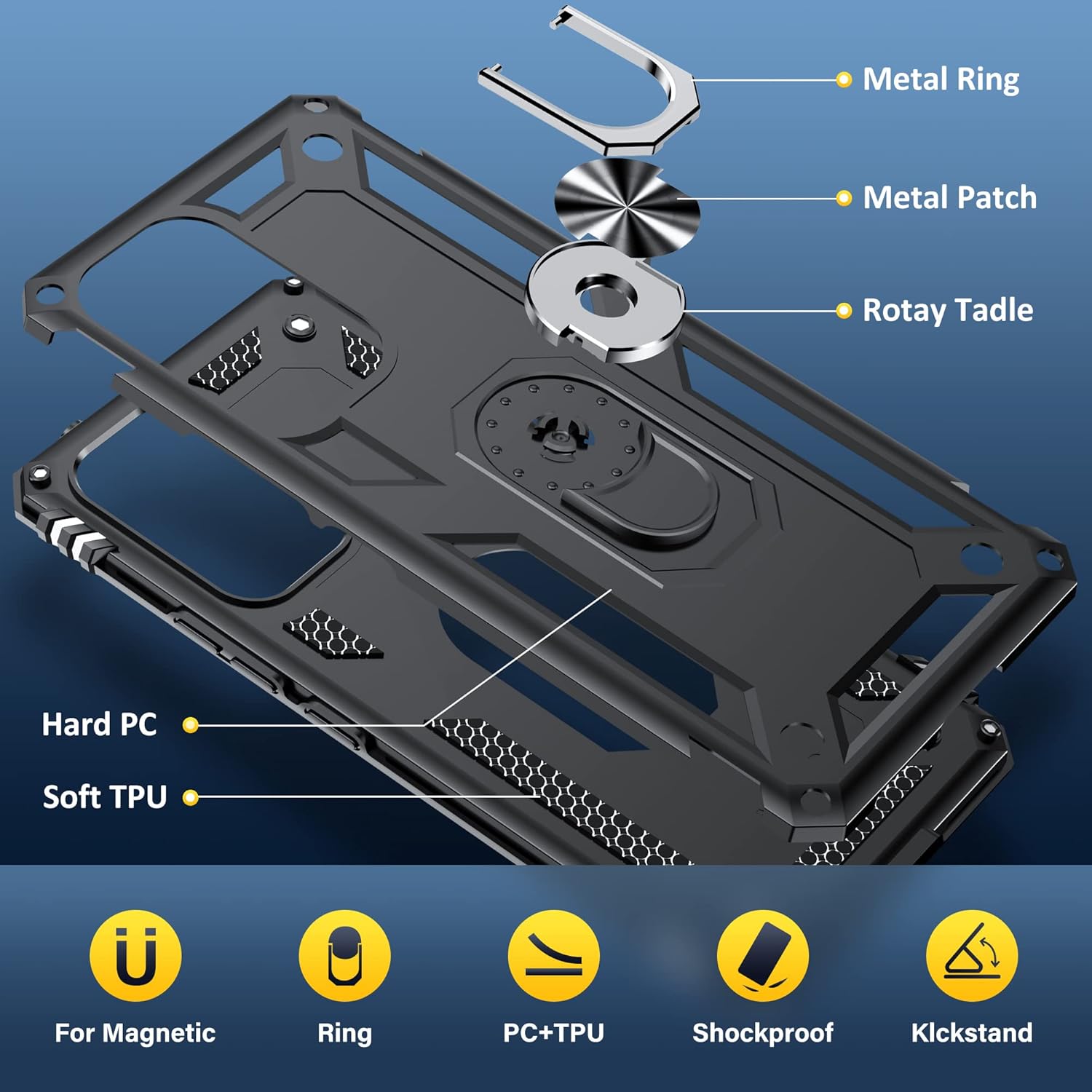 Samsung Galaxy A33 5G púzdro Armor Ring čierne
