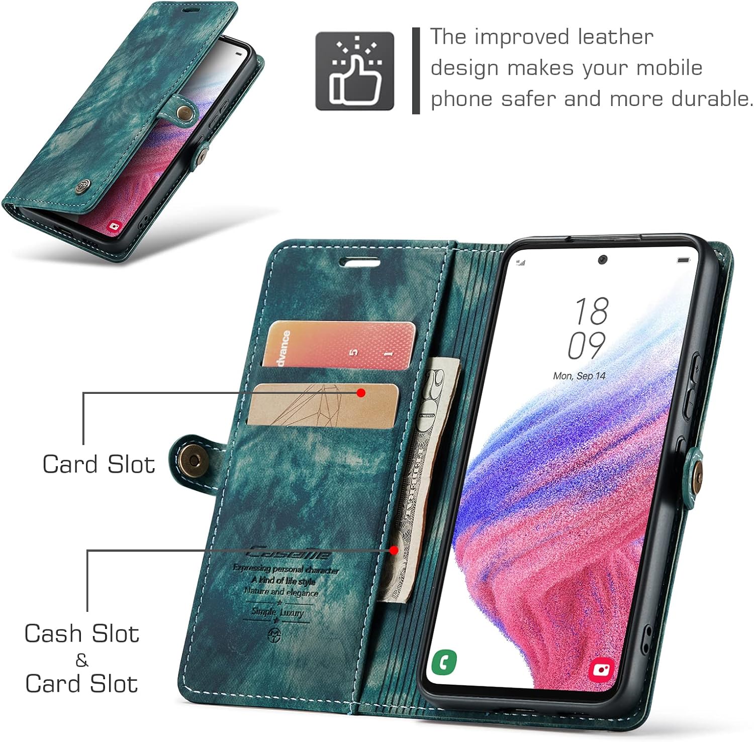 Samsung Galaxy A53 5G púzdro book Paitech zelené