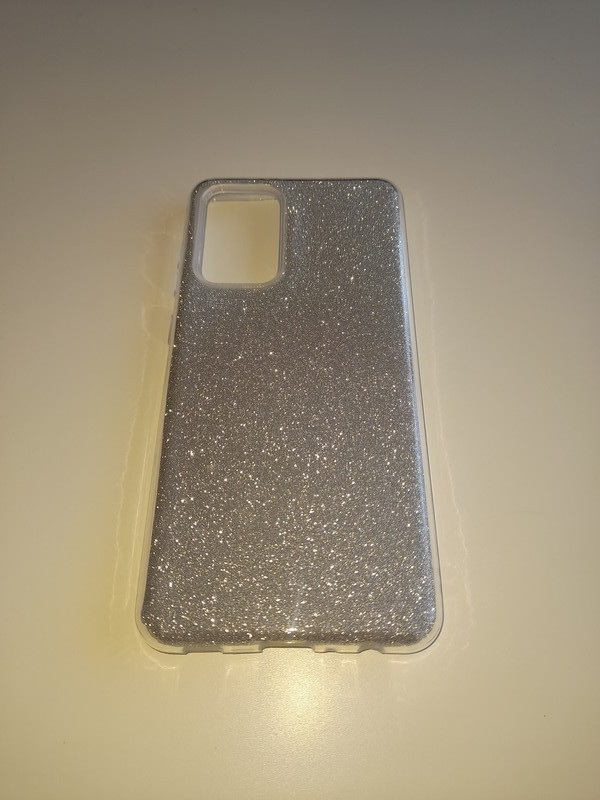 Samsung Galaxy A72 trblietavé púzdro strieborné