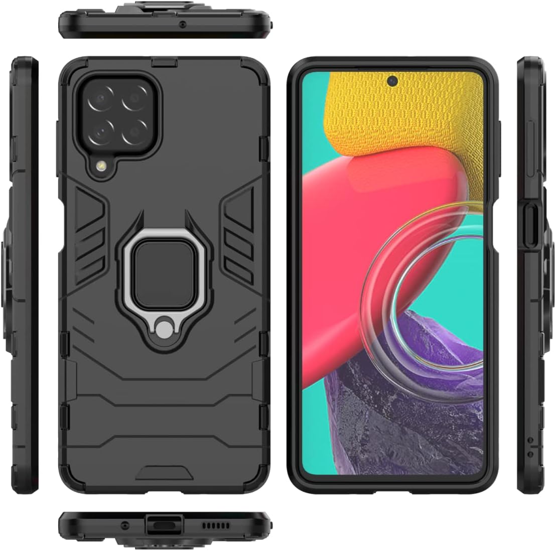 Samsung Galaxy M53 5G púzdro Armor Ring čierne