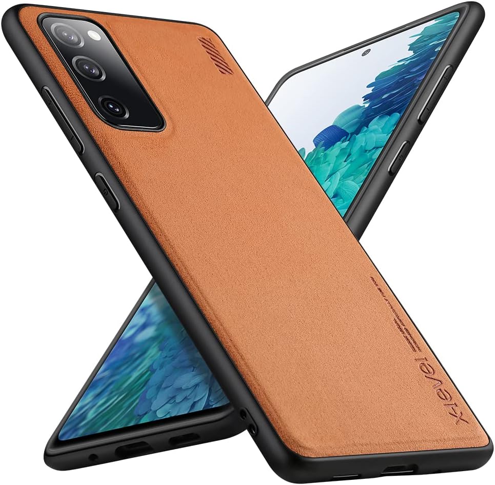 Samsung Galaxy S20 FE zadné púzdro hnedé alcantara