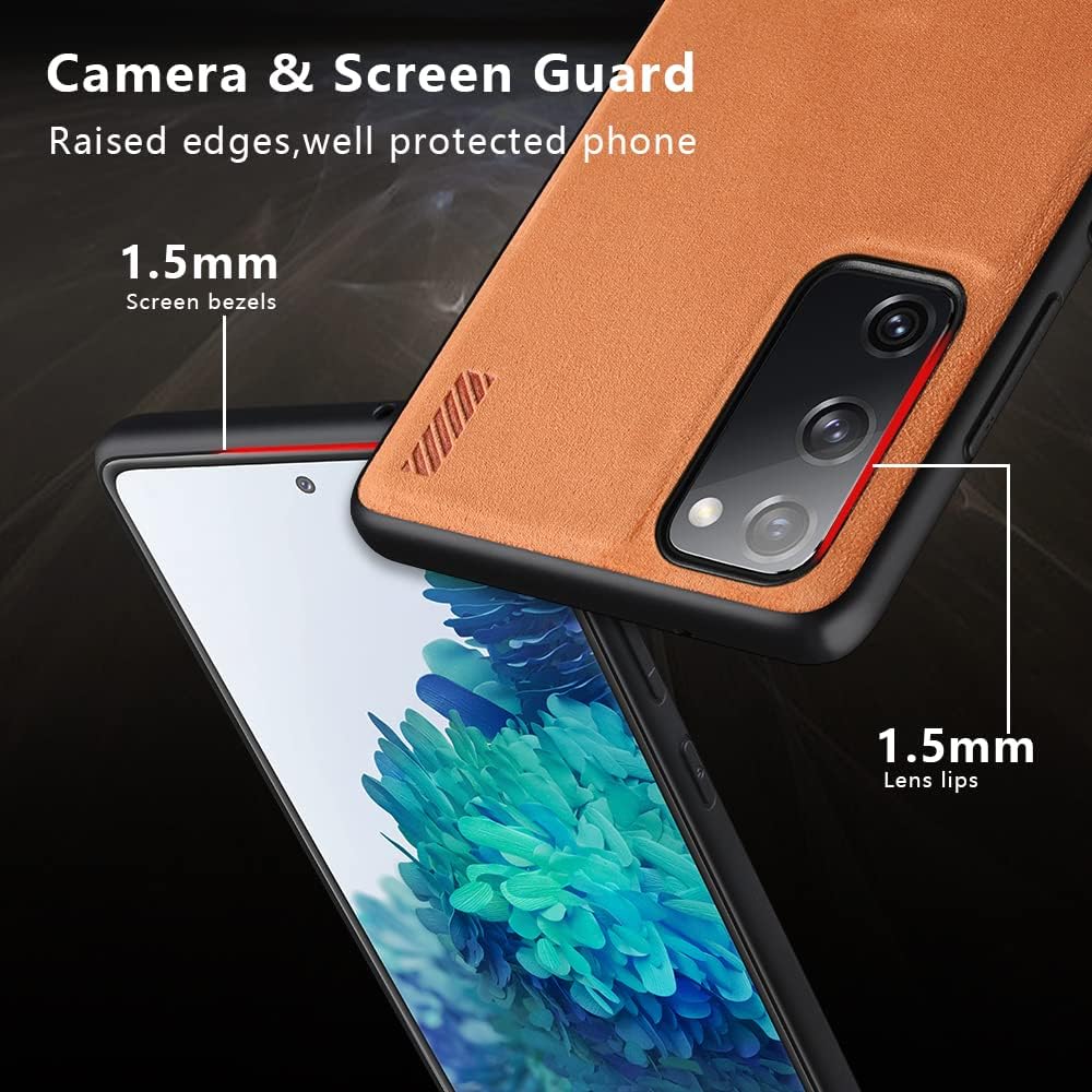 Samsung Galaxy S20 FE zadné púzdro hnedé alcantara