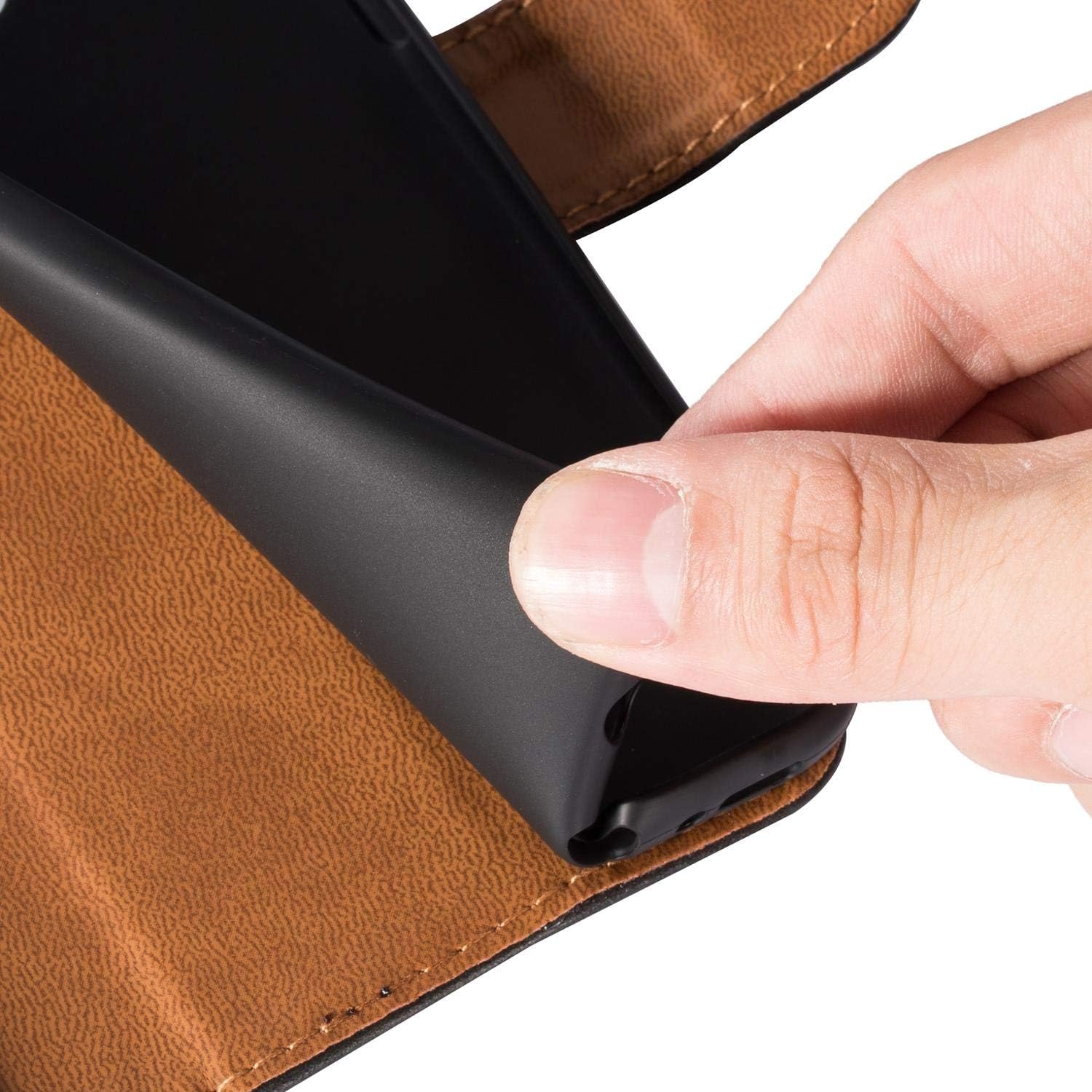 Samsung Galaxy S21 Plus kožené púzdro čierne