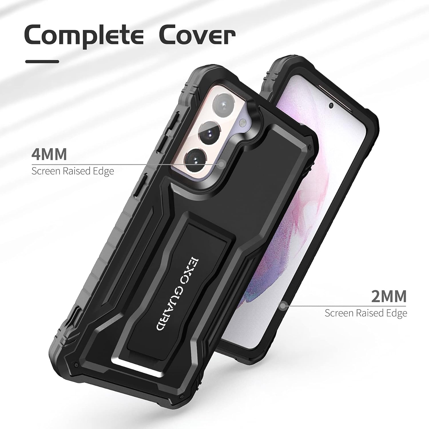 Samsung Galaxy S21 Plus púzdro ExoGuard čierne + ochranné sklo