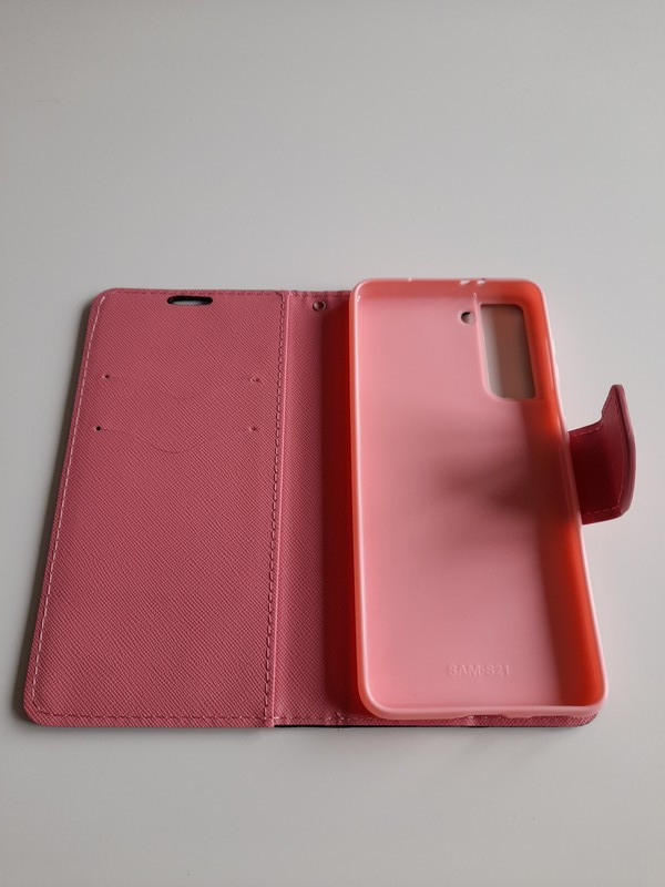 Samsung Galaxy S21 púzdro Book Fancy čierno-ružové