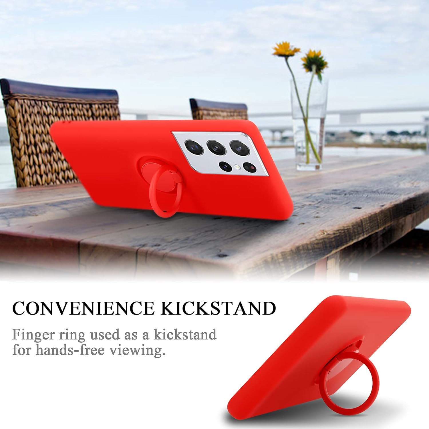 Samsung Galaxy S21 Ultra púzdro Ring červené