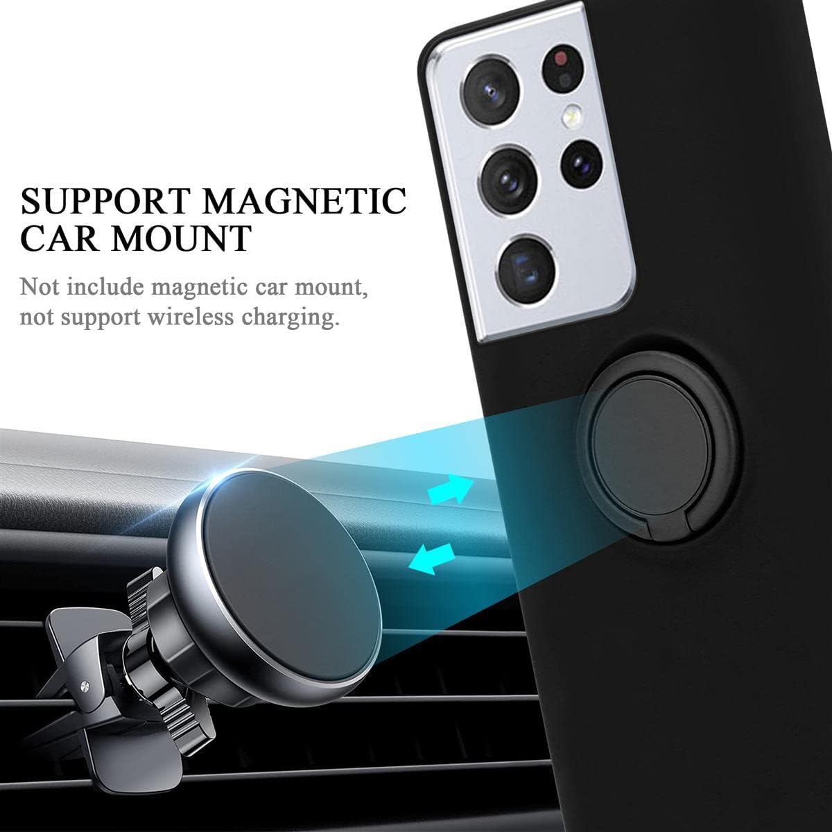 Samsung Galaxy S21 Ultra púzdro Ring čierne