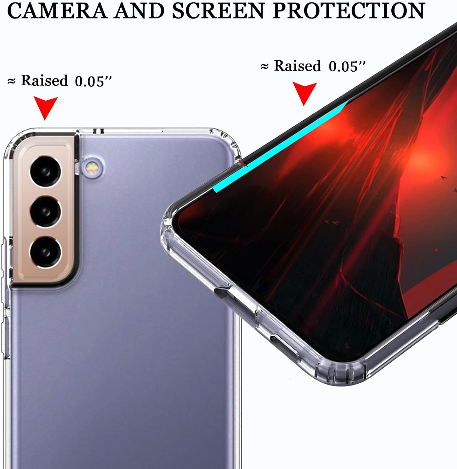 Samsung Galaxy S22 priehľadné zadné púzdro čierne