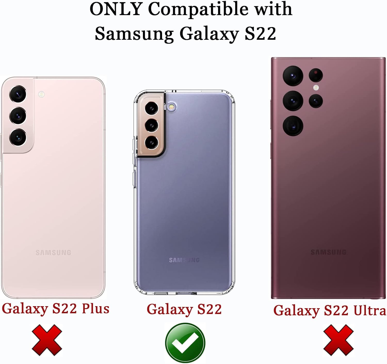 Samsung Galaxy S22 priehľadné zadné púzdro čierne