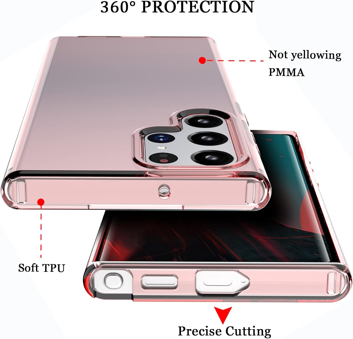 Samsung Galaxy S22 Ultra Armor púzdro ružové