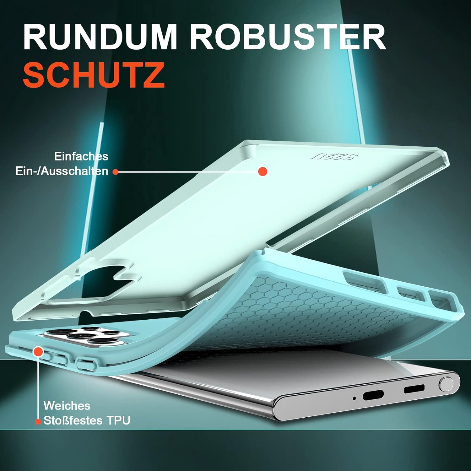 Samsung Galaxy S22 Ultra zadné púzdro Saiboro zelené