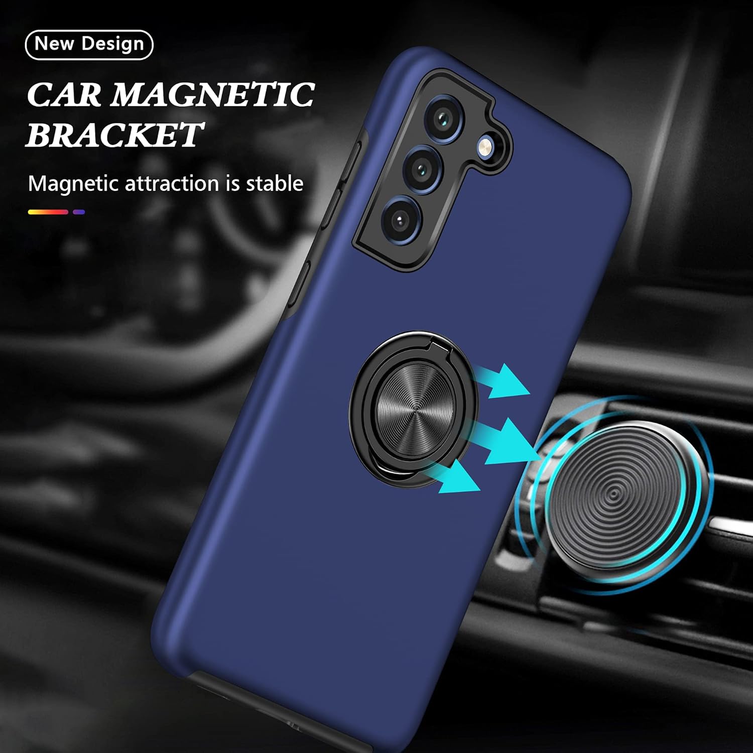 Samsung Galaxy S22 zadné púzdro Armor Ring modré